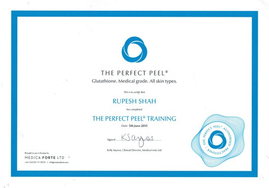 The Perfect Peel Training Certificate